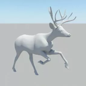 Animated Deer Rig 3d model