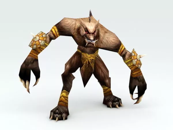 Low Poly White Wolf 3d model