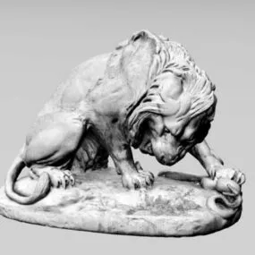 Lion Sculpture 3d model