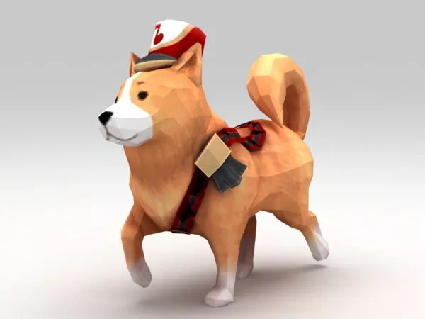 Low Poly Dog 3d model Low Poly Dog 3d model