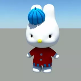 Cartoon Cat Character 3d model