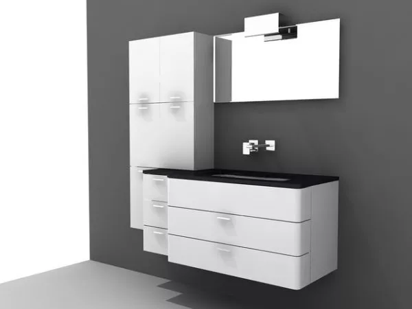 Modern Single Sink Bathroom Vanity 3d model Modern Single Sink Bathroom Vanity 3d model
