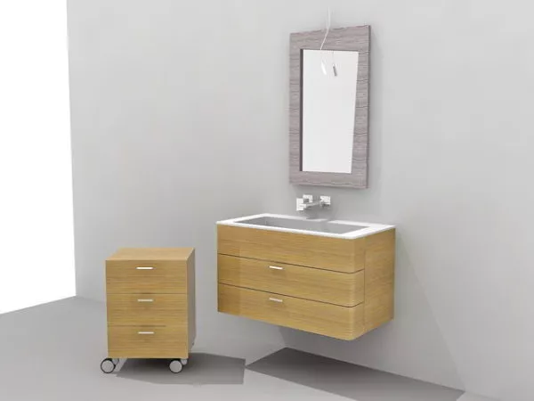 Bathroom Vanity With Movable Cabinet 3d model Bathroom Vanity With Movable Cabinet 3d model