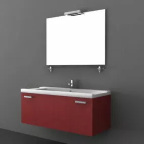 Red Modern Bathroom Vanities 3d model
