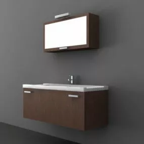 Wall Mount Bathroom Sink Cabinet 3d model