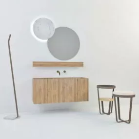 Modern Bathroom Vanity Set 3d model