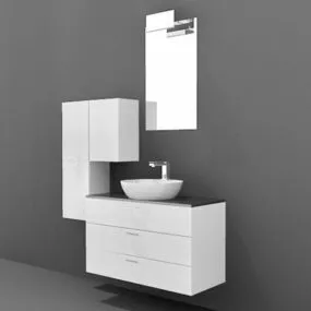 Floating Bathroom Vanity Cabinets 3d model