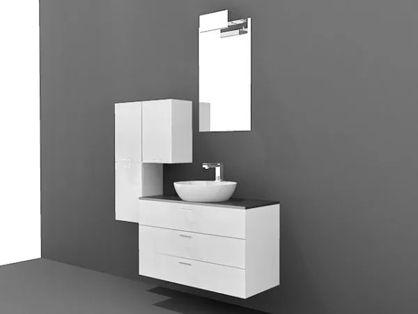 Floating Bathroom Vanity Cabinets 3d model Floating Bathroom Vanity Cabinets 3d model