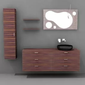 Modern Bathroom Vanity Set 3d model
