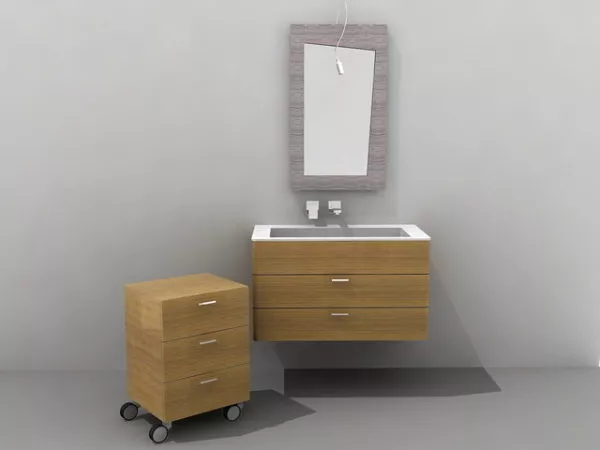 Metal Sink Low Poly 3d model