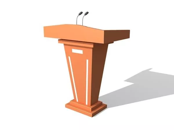 Podium And Lectern With Sound 3d model Podium And Lectern With Sound 3d model