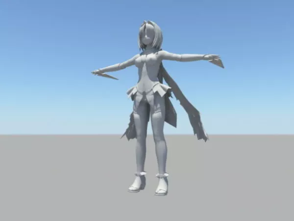 Anime Warrior Girl 3d model Anime Warrior Girl 3d model