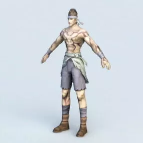 Male Warrior Fighter 3d model