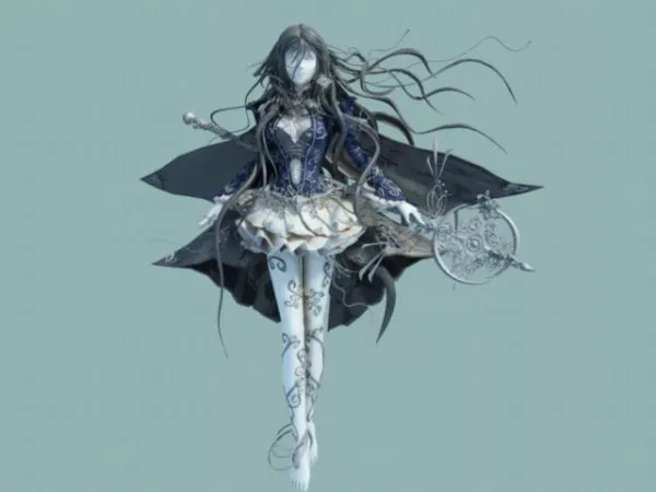 Anime Female Warrior Goddess 3d model Anime Female Warrior Goddess 3d model