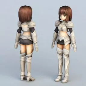 Anime Female Knight 3d model
