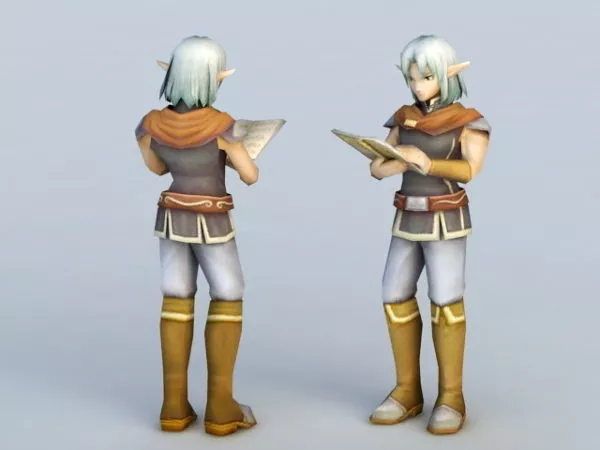 High Elf Scholar 3d model High Elf Scholar 3d model