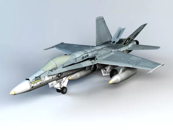 Low Poly F-18 Fighter 3d model Low Poly F-18 Fighter 3d model