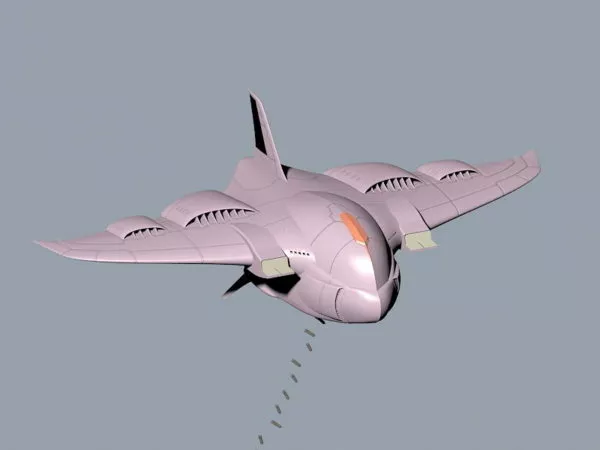 Futuristic Supersonic Airplane Concept 3d model