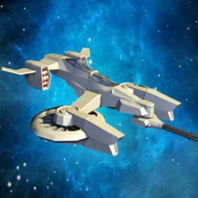 Sci-fi Gunship 3d model