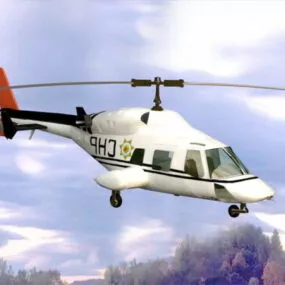 Bell 222 Helicopter 3d model