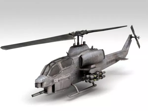 Ah-1w Supercobra Helicopter 3d model Ah-1w Supercobra Helicopter 3d model