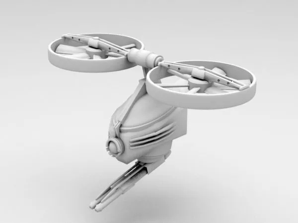 Sci-fi Vtol Gunship 3d model Sci-fi Vtol Gunship 3d model