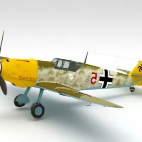 Ww2 German Bf 109e Fighter Aircraft 3d model
