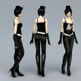 Cool Girl 3d model