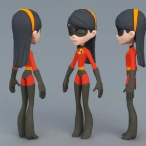 Violet Parr Character 3d model