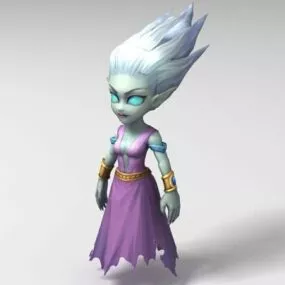 Anime Female Ghost 3d model