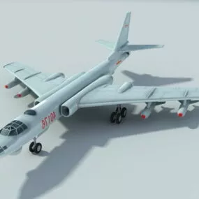 Chinese H-6 Jet Bomber 3d model