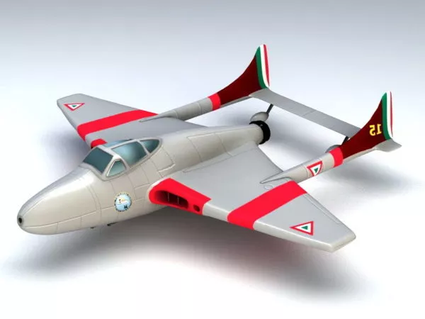 Vampire Fighter Aircraft 3d model Vampire Fighter Aircraft 3d model
