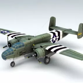 B-25 Mitchell Bomber 3d model