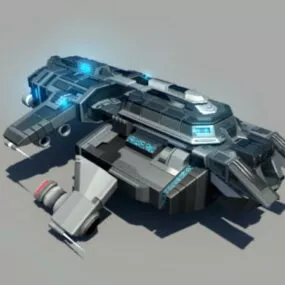 Futuristic Spaceship 3d model
