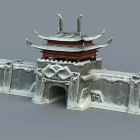 Snow City Wall 3d model