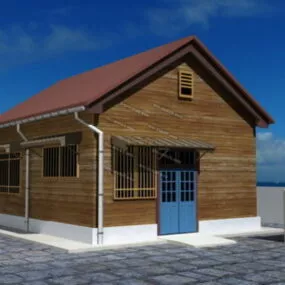 Small Log Cabin 3d model