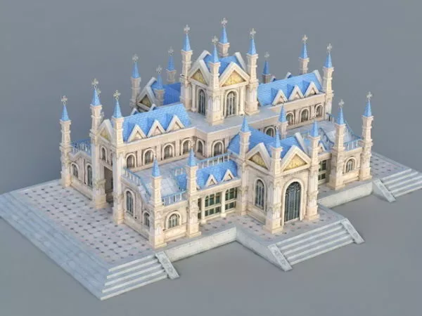 Cathedral Church Architecture 3d model