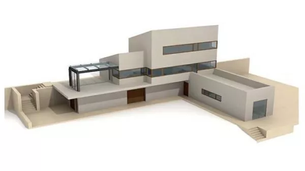 Simple Villa Modern Style 3d model