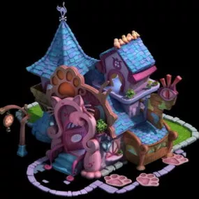 Cartoon Pet Shop 3d model