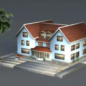 Tropical Beach House 3d model