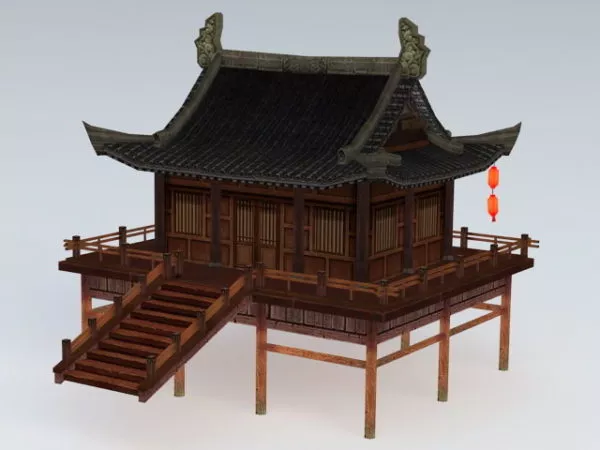 Circle Pavilion Bar Building 3d model
