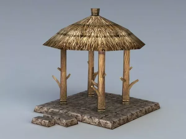 Vintage Chinese Garden Pavilion 3d model