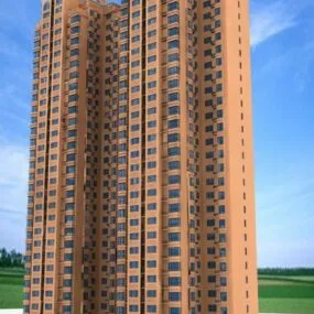 High-rise Residential Tower Architecture 3d model