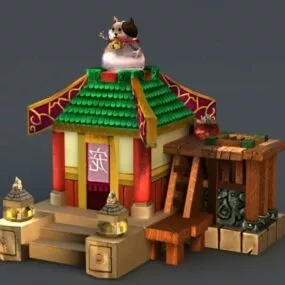 Cartoon Pet Store 3d model