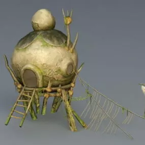 Primitive Village Hut 3d model