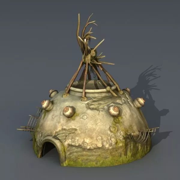 Primitive Tribe House 3d model Primitive Tribe House 3d model