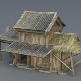 Medieval Chinese Farmhouse 3d model