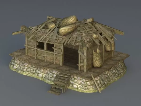 Abandoned House Scene 3d model
