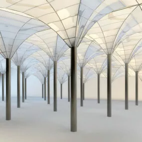 Glass Roof System 3d model