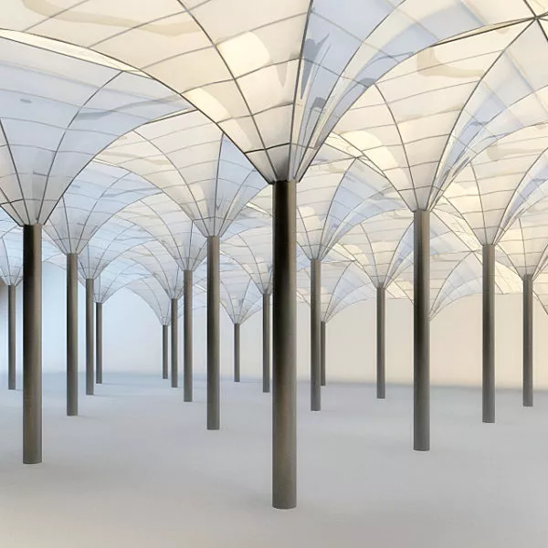 Glass Roof System 3d model Glass Roof System 3d model